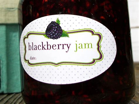 Free Printable Blackberry Jam Labels